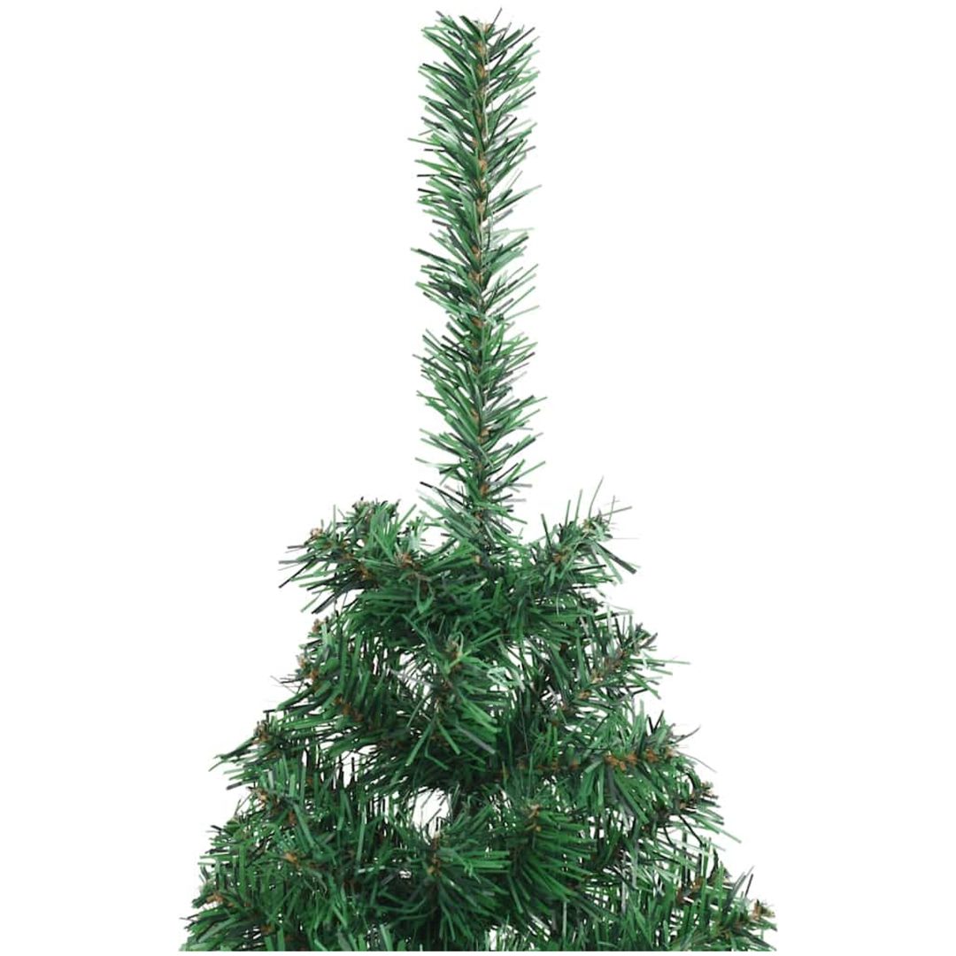 Halv plastgran med fot grön 150 cm PVC vidaXL 150 x 95 cm – bild 5