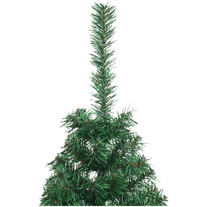 Halv plastgran med fot grön 150 cm PVC vidaXL 150 x 95 cm – bild 5