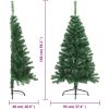 Halv plastgran med fot grön 150 cm PVC vidaXL 150 x 95 cm – miniatyr 8