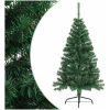 Halv plastgran med fot grön 150 cm PVC vidaXL 150 x 95 cm – miniatyr 1