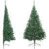 Halv plastgran med fot grön 180 cm PVC vidaXL 180 x 115 cm – miniatyr 3
