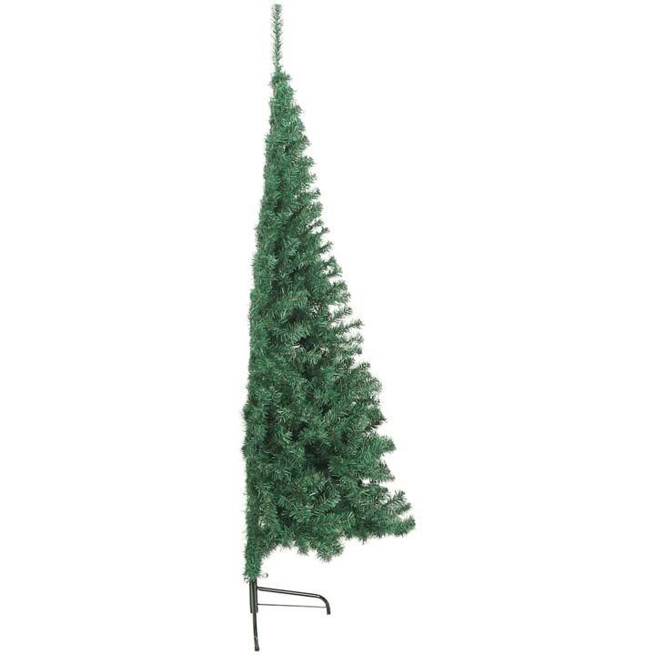 Halv plastgran med fot grön 180 cm PVC vidaXL 180 x 115 cm – bild 4