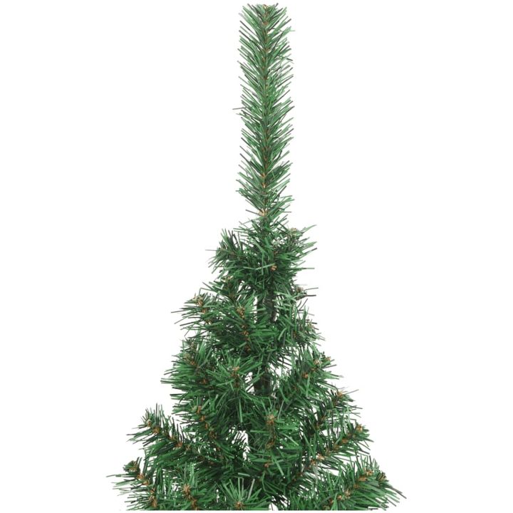 Halv plastgran med fot grön 180 cm PVC vidaXL 180 x 115 cm – bild 5