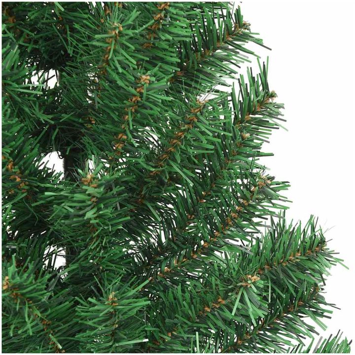 Halv plastgran med fot grön 180 cm PVC vidaXL 180 x 115 cm – bild 6