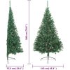 Halv plastgran med fot grön 180 cm PVC vidaXL 180 x 115 cm – miniatyr 8