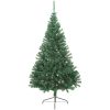Halv plastgran med fot grön 240 cm PVC vidaXL 240 x 125 cm – miniatyr 2