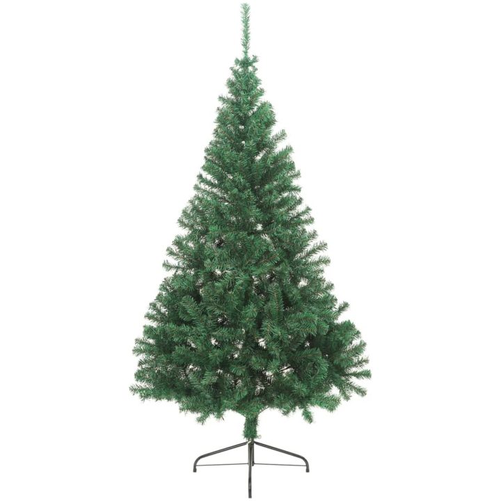 Halv plastgran med fot grön 240 cm PVC vidaXL 240 x 125 cm – bild 2