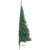 Halv plastgran med fot grön 240 cm PVC vidaXL 240 x 125 cm – miniatyr 4
