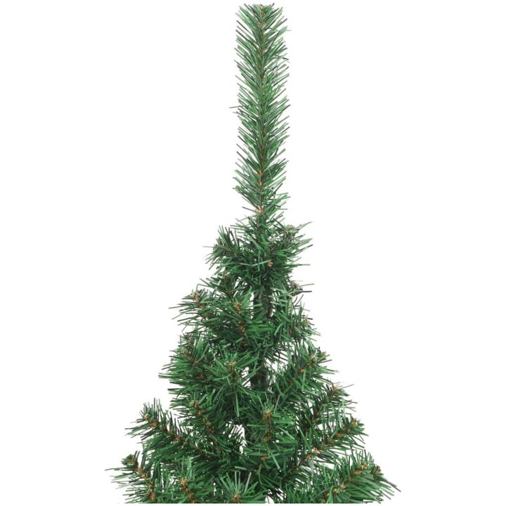 Halv plastgran med fot grön 240 cm PVC vidaXL 240 x 125 cm – bild 5