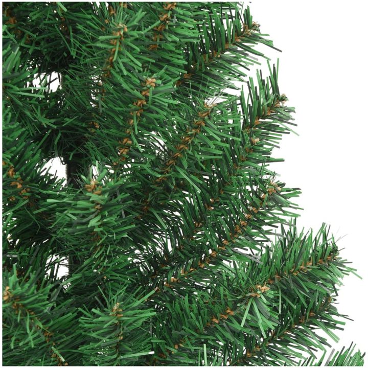 Halv plastgran med fot grön 240 cm PVC vidaXL 240 x 125 cm – bild 6