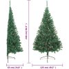 Halv plastgran med fot grön 240 cm PVC vidaXL 240 x 125 cm – miniatyr 8