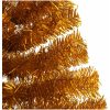 Halv plastgran med fot guld 150 cm PET vidaXL 150 x 95 cm – miniatyr 6