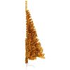 Halv plastgran med fot guld 180 cm PET vidaXL 180 x 115 cm – miniatyr 3