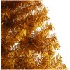 Halv plastgran med fot guld 240 cm PET vidaXL 240 x 125 cm – miniatyr 6