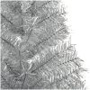 Halv plastgran med fot silver 120 cm PET vidaXL 120 x 68 cm – miniatyr 5