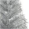 Halv plastgran med fot silver 150 cm PET vidaXL 150 x 95 cm – miniatyr 5