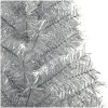 Halv plastgran med fot silver 180 cm PET vidaXL 180 x 115 cm – miniatyr 5