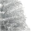 Halv plastgran med fot silver 240 cm PET vidaXL 240 x 125 cm – miniatyr 5
