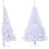 Halv plastgran med fot vit 120 cm PVC vidaXL 120 x 68 cm – miniatyr 3