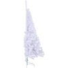 Halv plastgran med fot vit 120 cm PVC vidaXL 120 x 68 cm – miniatyr 4