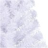 Halv plastgran med fot vit 120 cm PVC vidaXL 120 x 68 cm – miniatyr 6