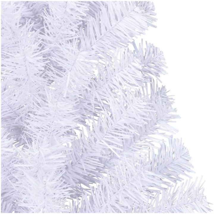 Halv plastgran med fot vit 120 cm PVC vidaXL 120 x 68 cm – bild 6