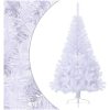Halv plastgran med fot vit 120 cm PVC vidaXL 120 x 68 cm – miniatyr 1