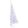 Halv plastgran med fot vit 150 cm PVC vidaXL 150 x 95 cm – miniatyr 4