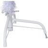 Halv plastgran med fot vit 150 cm PVC vidaXL 150 x 95 cm – miniatyr 7