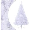 Halv plastgran med fot vit 150 cm PVC vidaXL 150 x 95 cm – miniatyr 1