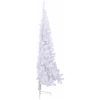 Halv plastgran med fot vit 180 cm PVC vidaXL 180 x 115 cm – miniatyr 4