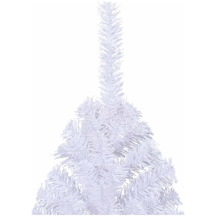 Halv plastgran med fot vit 180 cm PVC vidaXL 180 x 115 cm – bild 5