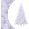 Halv plastgran med fot vit 180 cm PVC vidaXL 180 x 115 cm – miniatyr 1