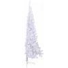 Halv plastgran med fot vit 210 cm PVC vidaXL 210 x 120 cm – miniatyr 4