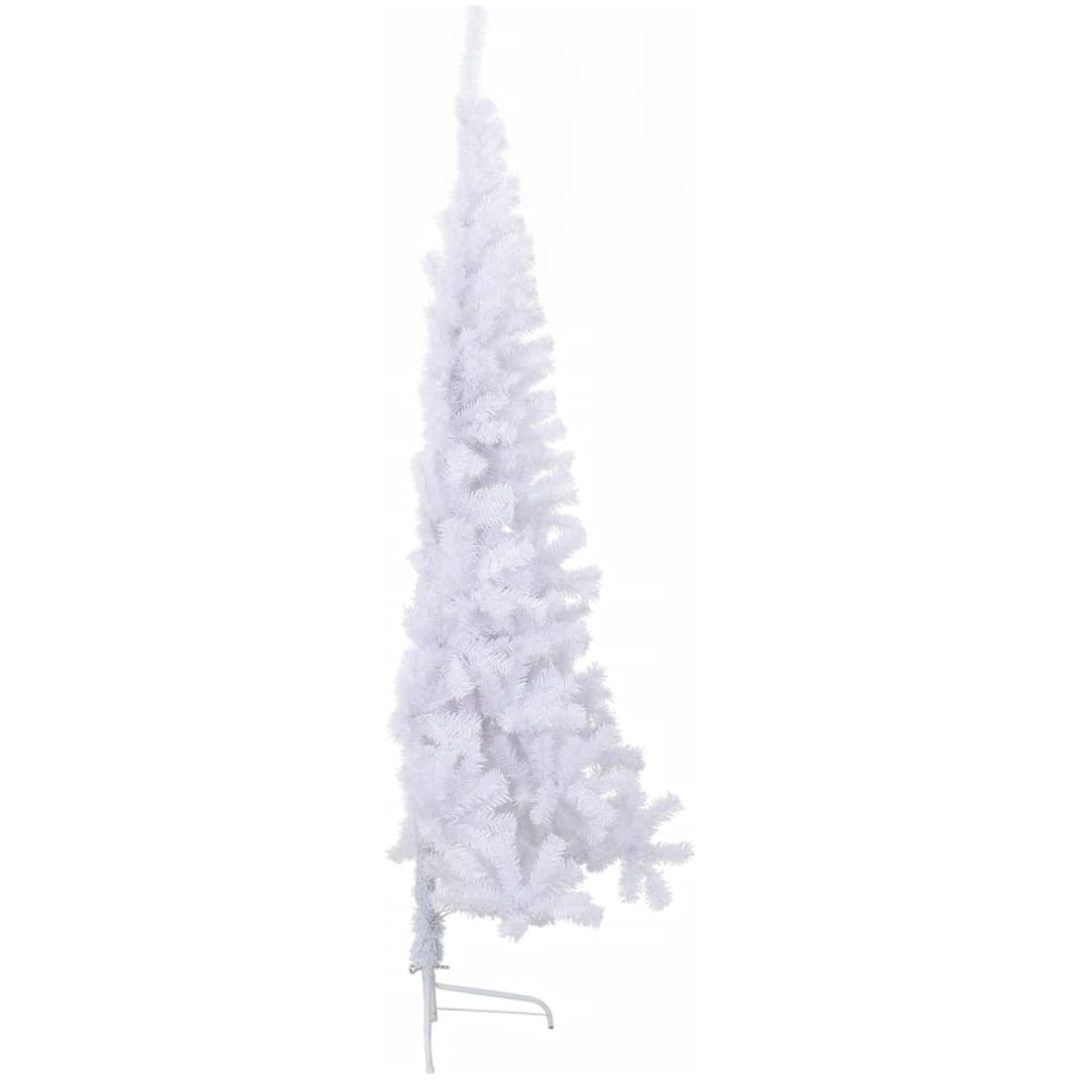 Halv plastgran med fot vit 210 cm PVC vidaXL 210 x 120 cm – bild 4