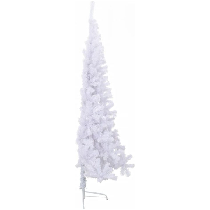 Halv plastgran med fot vit 210 cm PVC vidaXL 210 x 120 cm – bild 4