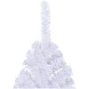 Halv plastgran med fot vit 210 cm PVC vidaXL 210 x 120 cm – miniatyr 5
