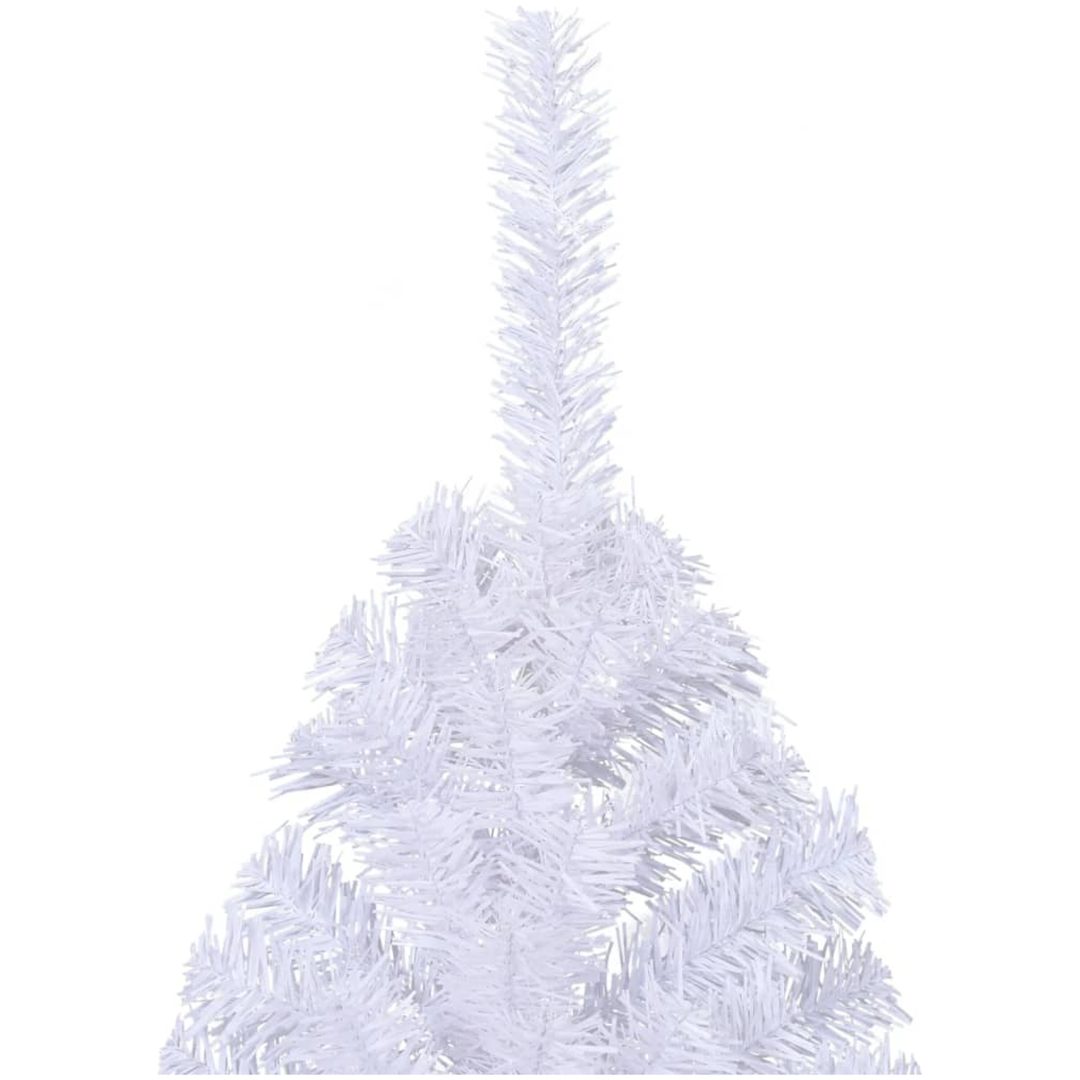 Halv plastgran med fot vit 210 cm PVC vidaXL 210 x 120 cm – bild 5
