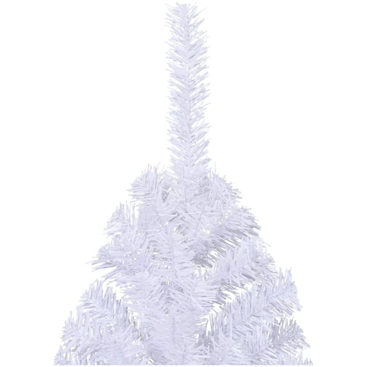 Halv plastgran med fot vit 210 cm PVC vidaXL 210 x 120 cm – bild 5
