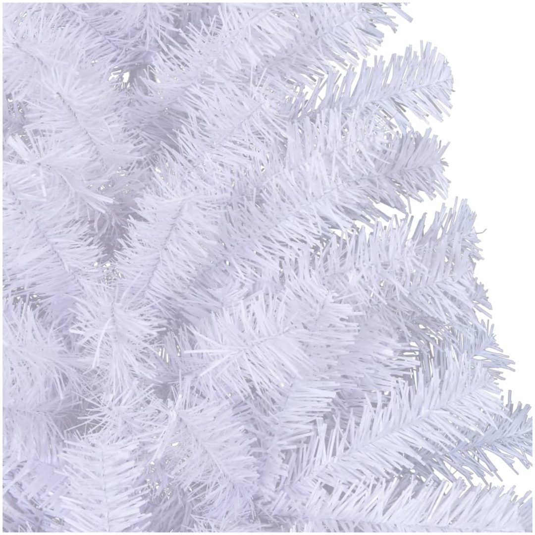Halv plastgran med fot vit 210 cm PVC vidaXL 210 x 120 cm – bild 6