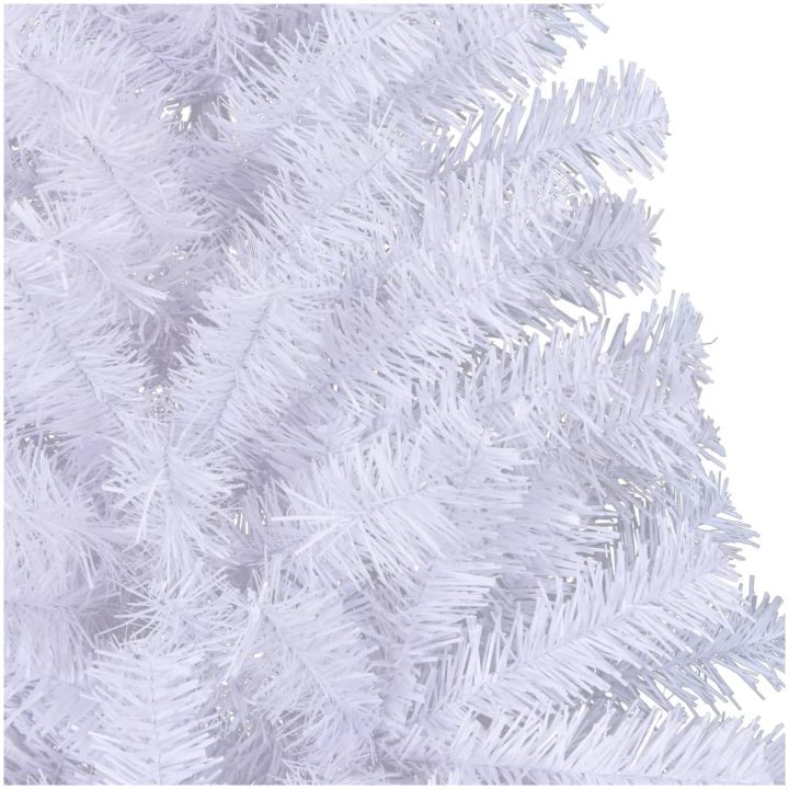 Halv plastgran med fot vit 210 cm PVC vidaXL 210 x 120 cm – bild 6