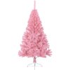 Halv plastgran med stativ rosa 120 cm PVC vidaXL 120 x 68 cm – miniatyr 3