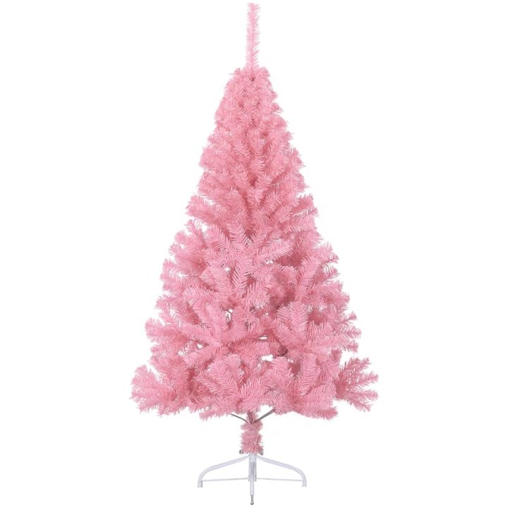 Halv plastgran med stativ rosa 120 cm PVC vidaXL 120 x 68 cm – bild 3