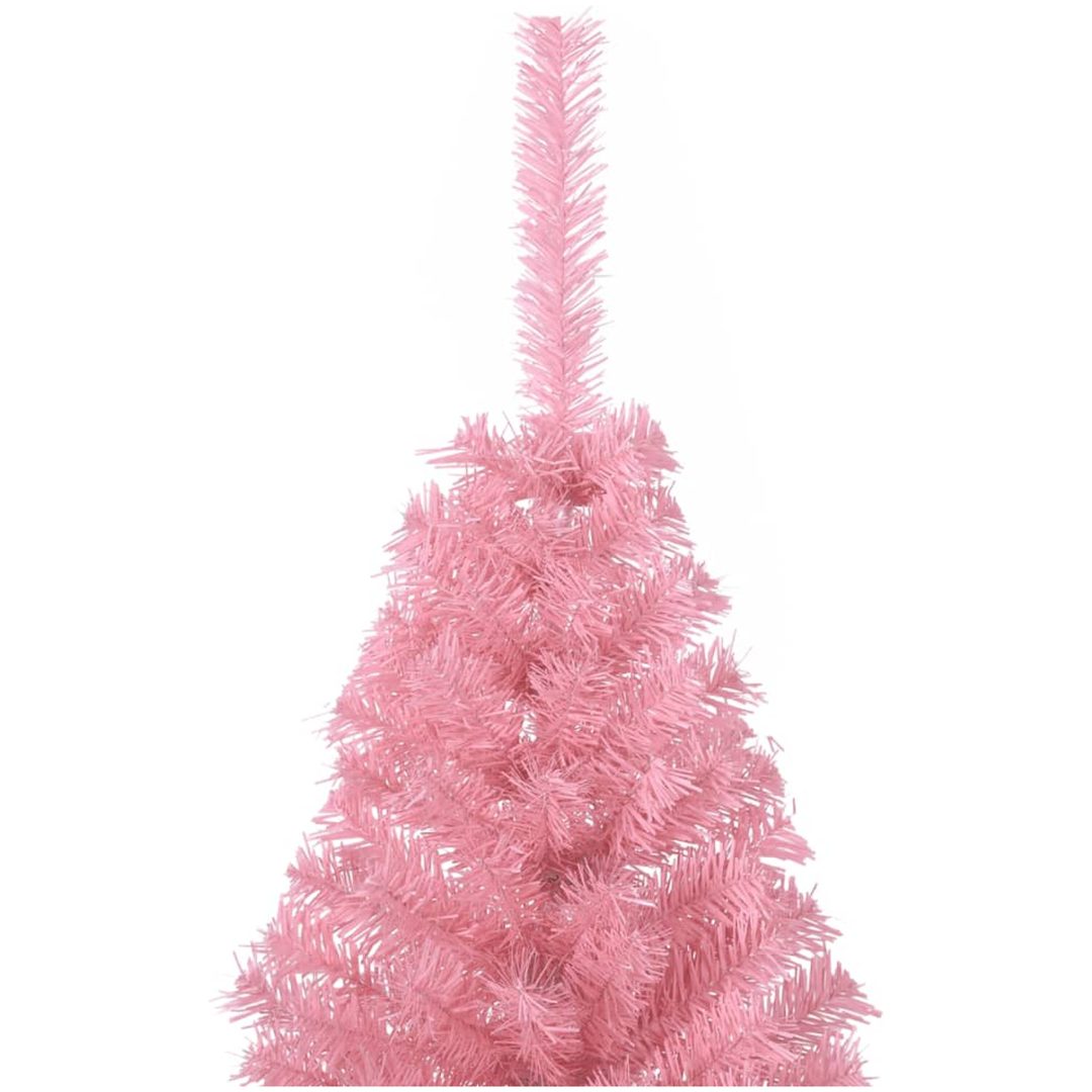 Halv plastgran med stativ rosa 120 cm PVC vidaXL 120 x 68 cm – bild 5
