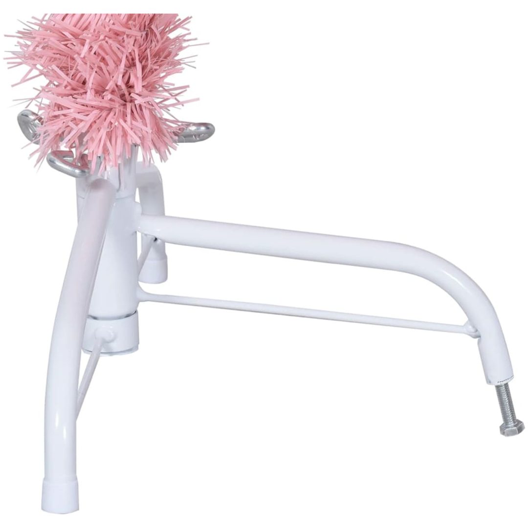 Halv plastgran med stativ rosa 120 cm PVC vidaXL 120 x 68 cm – bild 7