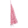 Halv plastgran med stativ rosa 150 cm PVC vidaXL 150 x 95 cm – miniatyr 4