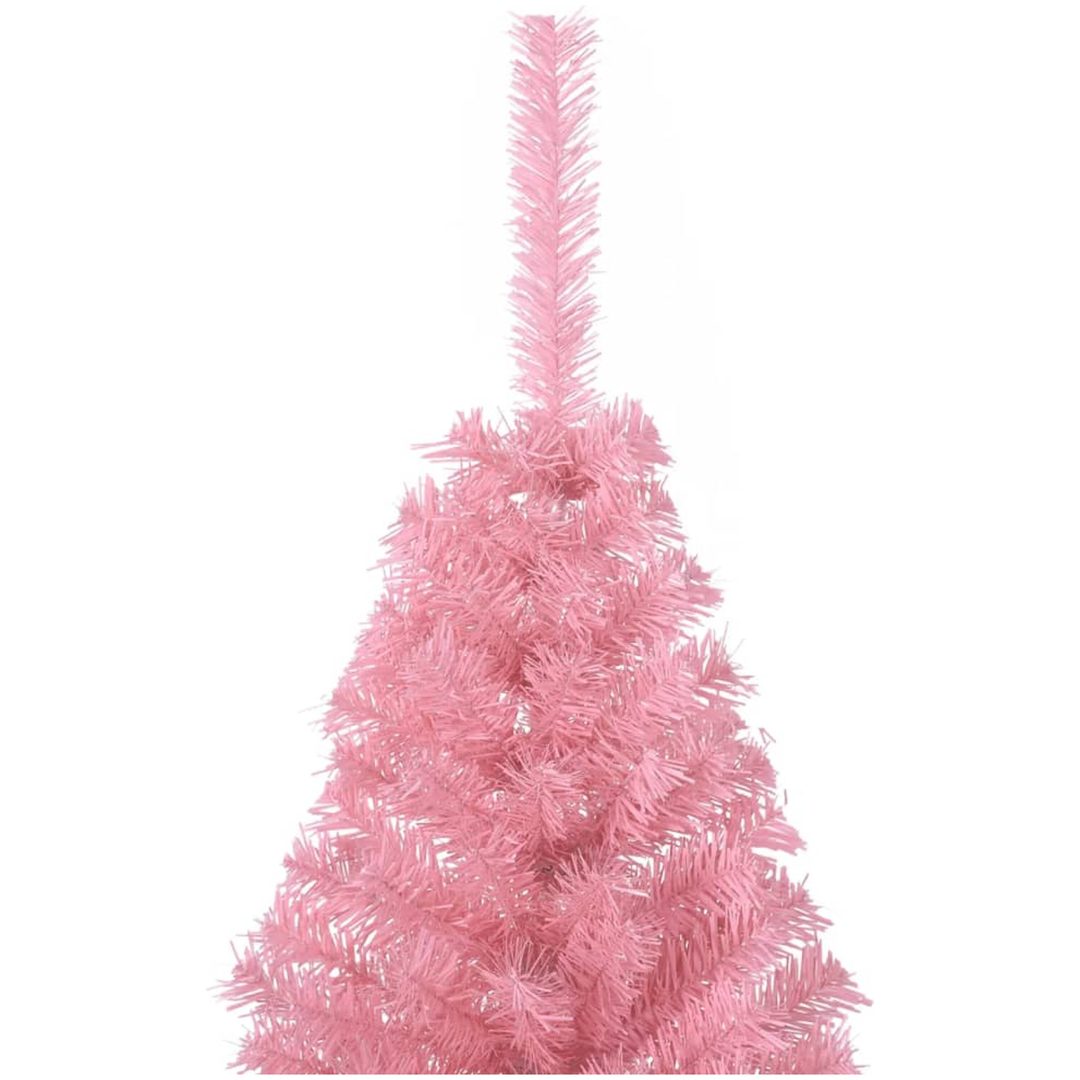 Halv plastgran med stativ rosa 150 cm PVC vidaXL 150 x 95 cm – bild 5