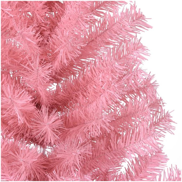 Halv plastgran med stativ rosa 150 cm PVC vidaXL 150 x 95 cm – bild 6