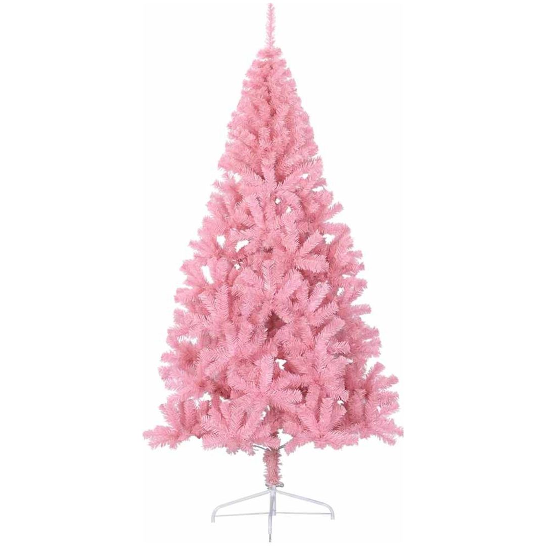 Halv plastgran med stativ rosa 180 cm PVC vidaXL 180 x 115 cm – bild 3