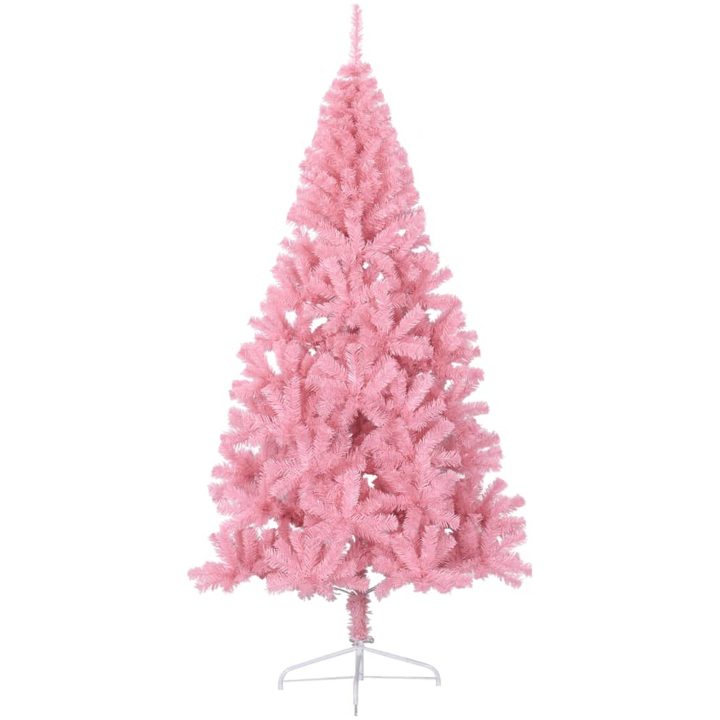 Halv plastgran med stativ rosa 210 cm PVC vidaXL 210 x 120 cm – bild 3